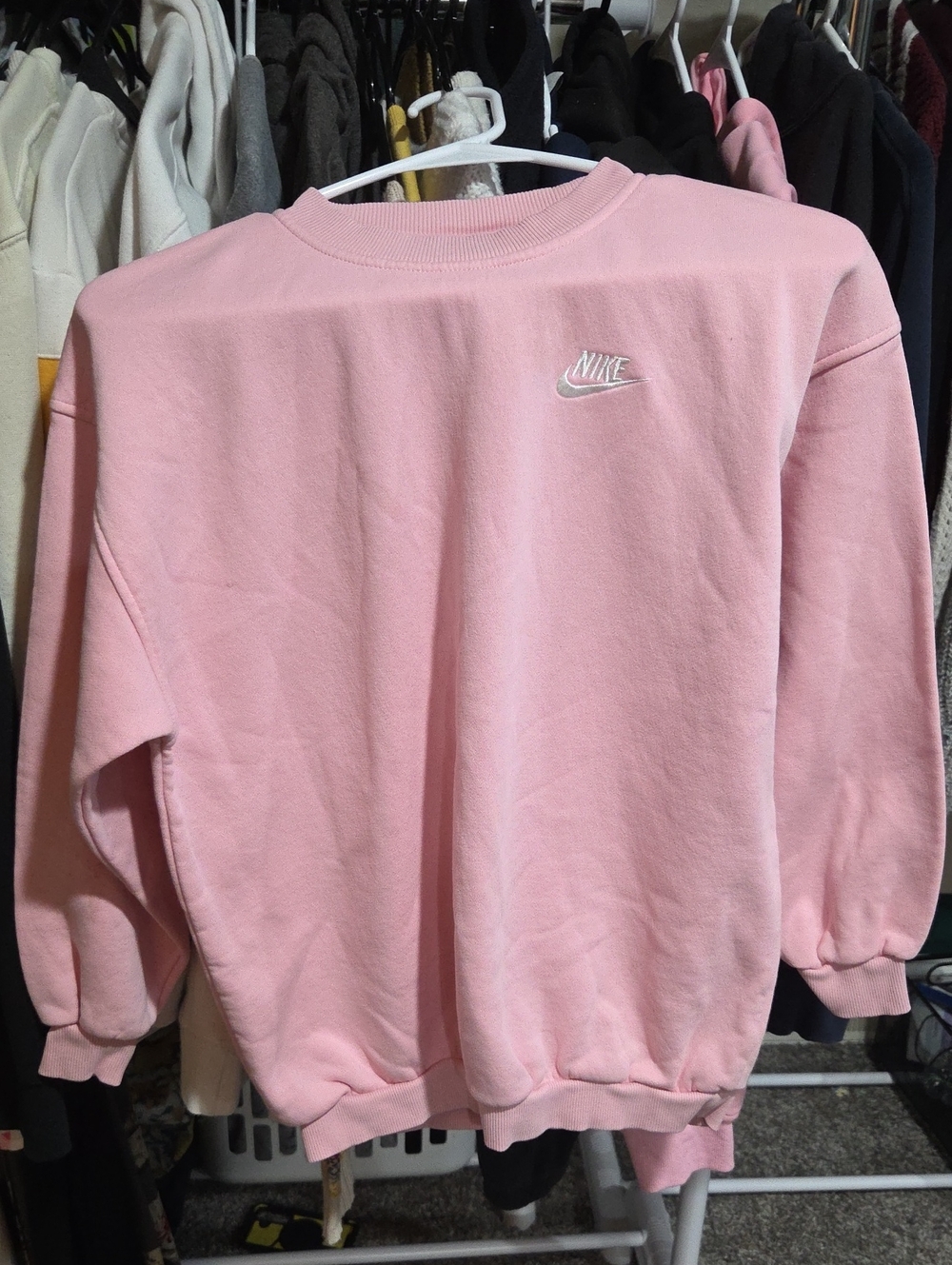Nike Pink Crewneck Sweatshirt with White Logo - NwoT